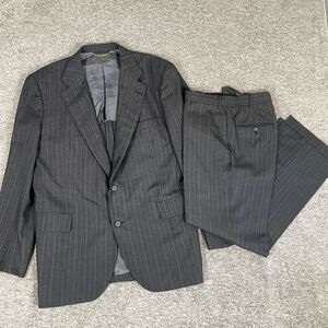 Brooks Brothers Suit‎ Mens 44 2 Piece Gray Pinstripe (32x28) Blazer Pants